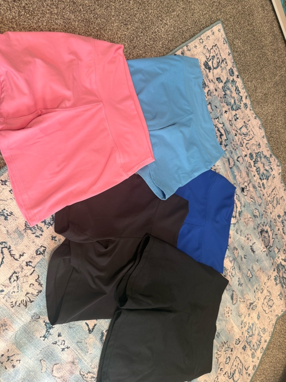 Women’s High-Rise Bike Shorts - Pink, Light Blue, Royal Blue, Black pack of 5!!!